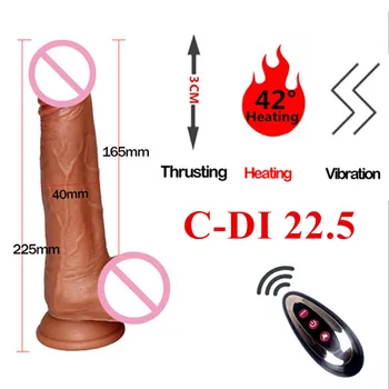 Belaidžio Kontrolės Teleskopinis Dildo Automatinė Penis Vibratorius G-Spot Skatinti Prietaiso Šildymo Vibracija Erotiniai Sex Žaislai Suaugusių Žaidimai