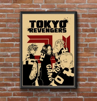 Japonijos Anime Tokyo Revengers Plakatas Kraft Popieriaus Spausdina Manga Senovinių Namų Kambarys, Kavinė Baras Menas, Sienų Dekoras Estetikos Tapyba Nuotraukos