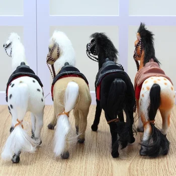 Juokinga Miniatiūrinės Figūrėlės Mini Modeliavimo Pony Toy Lėlės Gyvūnų Modelio Papuošalų Kūrybos Žirgų Lenktynių Žaisti Žaislai, Papuošalai