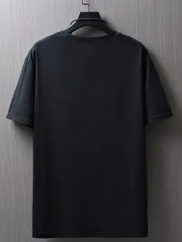 Vyriški T-Shirt Apvalus Kaklas Megztinis trumpomis Rankovėmis T-Shirt Atsitiktinis Viršų