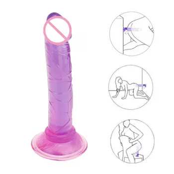 Minkštas Mini Dildo Realistiškas Penis Penis su Stipri Siurbimo Taurės Analinį Vibratorių Moterims Vyro Erotinis Sekso Žaislai moterų masturbacija
