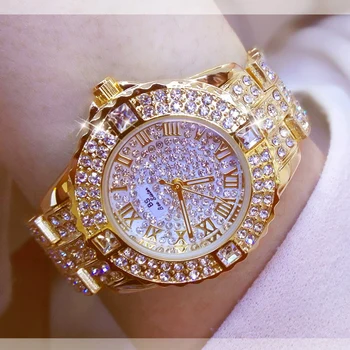 Bs Reloj Mujer 2022 Deimantų Laikrodžiai Moteris Garsaus Prekės Ženklo, Nerūdijančio Plieno, Aukso, Moterų Laikrodis Aukso Laikrodžiai Relogio Feminino