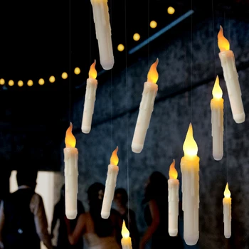 Kintama LED Žvakės su Nuotolinio Valdymo Mirgėjimas Flameless Siaurėjantys Žvakės Kalėdų Šalis Tiekia Namų Bažnyčios Vestuvių Dekoras