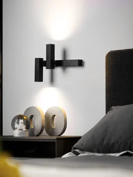 Naktiniai sienos lempos minimalistinio aliuminio pasukti lempa kūno paprasta, modernios led lempos kūrybos miegamasis studijų sienos lempos