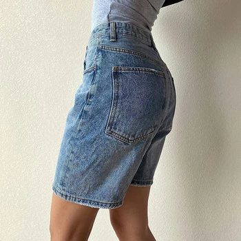 Moteriški Šortai Moteriška 2021 Džinsai Sexy Aukšto Juosmens Džinsai Neapibrėžta Streetwear Vintage Plauti Mados Indie Estetinės Džinsinio Šortai