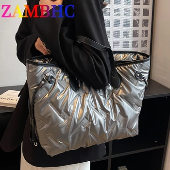 Prabangos Dizaineris Moterų Shopper Bag Vandeniui Žemyn Audinio Medvilnės Pečių Krepšiai Moterų 2023 Didelės Talpos Lady Kelionių Rankinės