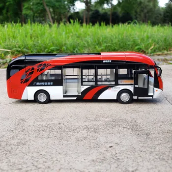 Elektros Turizmo Žaislas Eismo Autobusų Lydinio Automobilio Modelį Diecast Metal Modeliavimas Žaislas Ekskursija po Miestą Autobusu Modelio Garso ir Šviesos, Vaikams, Žaislų, Dovanų