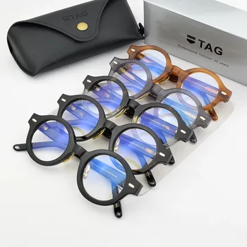 Raundas optiniai akinių rėmeliai moterų OG45 Prekės akiniai kompiuterio trumparegystė recepto akiniai rėmeliai mens Nerd akiniai