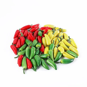 10 VNT Dirbtinės Plastikinės Augalų Modeliavimo Raudonųjų Čili Pipirų Netikras Vaisius, Daržoves Naujųjų Metų Namų Puošybai