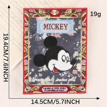 Aukštos klasės etninės spausdinti išsiuvinėta Disney Mickey ženklelis drabužių siuvimo pleistras priedai 