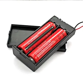 Naujus 18650 Baterijos Laikymo Atveju, 3.7 V 2x18650 Baterijų Laikiklis Dėžutė Konteineris su 2 Slots ON/OFF Jungiklis