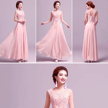 JLY-0211#Duobute ir siuvinėjimas Rožinė Raudona Bridesmaid Dresses Ilgai vestuves suknelę, promenadzie suknelė didmeninė pigūs moteriški drabužiai