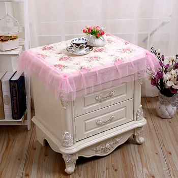 Namų Tekstilės Europos Stiliaus Miegamojo Puošmena staliukas Padengti staliukas Dulkėms Padengti Romantiška Nėrinių Staltiesė