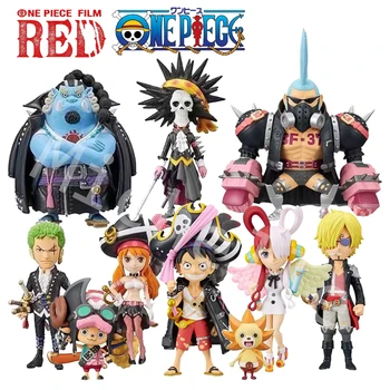 Anime One Piece Pav Raudona Filmas Luffy Uta Zoro Sanji Veiksmo Figūrėlė PVC Modelis Kolekcines Decoracion Statulėlės, Žaislai, Lėlės Dovanos
