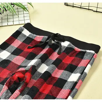 Naujas Raudonas Pledas Flanelė mens miego likučius šiltu sweatpants pižama kelnės komfortą Kelnės pora atsitiktinis kelnės Europos dydį