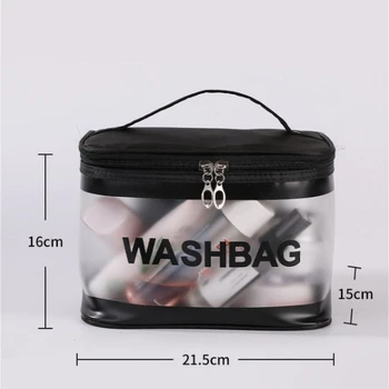 Naujos Skaidrios PVC Didelės talpos Vandeniui Kosmetikos Krepšys Nešiojamų Moterų Kelionės Skalbinių Krepšys Saugojimo Krepšys Nešiojamų Makiažas Tote Bag