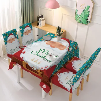 Kalėdinė Staltiesė Spandex Kėdė Padengti Valgomasis Ruožas Kėdžių Dangose Vestuvių Kėdė Slipcover Spausdintą Modelio Viešbutyje