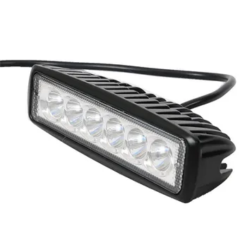 Plastikinių Vairuotojo Rūko Offroad LED Darbo Automobilių Šviesos 18W 12V LED Universaliųjų Automobilių 4WD led sijų Darbą Šviesos Juosta Dėmesio Potvynių Lempos