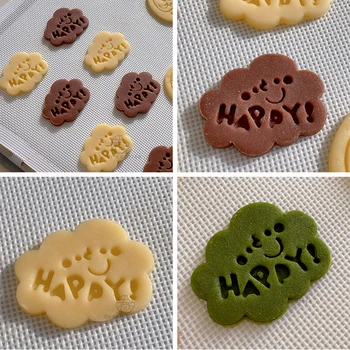 Mini Animacinių Filmų Šypsena Debesis Cookie Cutter Plastikinių Kepimo Formų Minkštas Įrankiai Cukraus Amatų, Konditerijos Kepimo Formą Kepimo Priedai