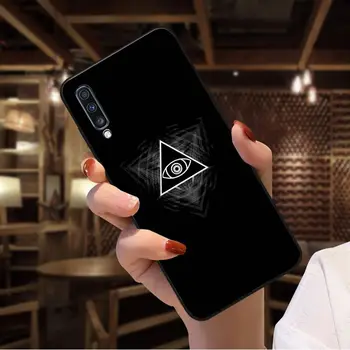 Piramidės akių simbolis iliuminatai Slim Telefono dėklas Samsung Galaxy A50 A52 A21S A20 A20E A32 A12 A30S A40 A51 A71 A70 A7 A8 Atvejais