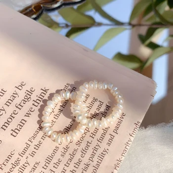 2020 Mados Mini Mažų Natūralių Gėlavandenių Perlų Žiedai Moterims Natūralių Perlų Žiedai Womenr Papuošalai Moterims, Dovana