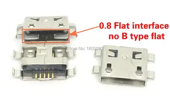 100vnt Micro USB 5pin 0,8 mm jokio šalutinio Butas sąsaja burną be garbanoti pusė Moterų Jungtis Mobilusis Telefonas, Mini USB Lizdas