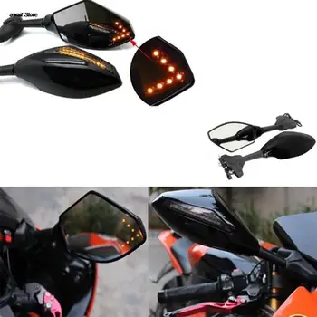 2vnt Clignotants Moto Honda CBR 250 600 900 1000 RR LED Posūkio Rodikliai Motociklo galinio vaizdo Šoniniai Veidrodžiai Retroviseur