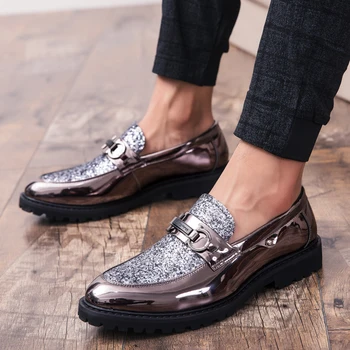 Coslony mens bling bateliai 2022 mados prekės ženklo vyriški batai tendencija blizgančiais vyrų verslo grupė batai lauko mokasīni, aukso bateliai vyrai