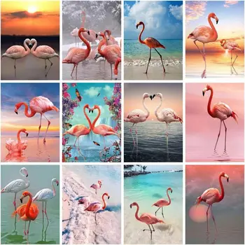 CHENISTORY Pilna Deimantų, Siuvinėjimo Pajūrio Flamingo 5d 
