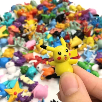 24-144 VNT Pokemon Duomenys Modelio Surinkimo 2-3 cm Ne Kartoti Anime Pav Žaislai, Lėlės Pikachu Bulbasaur Charmander Vaikas Gif