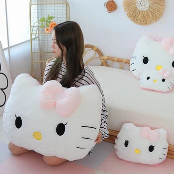 Didelis Dydis Hello Kitty Pliušiniai Žaislai Sanrio Anime išoriniai įrenginiai Hello Kitty Antklodė KT Katė Įdaryti Lėlės 