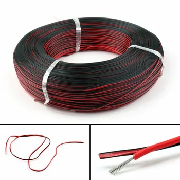 20m 2 Pin 18 20 22 24 26AWG Raudona juoda dual core wireCable Pratęsimo Laidas 3528 5050 5630 LED.