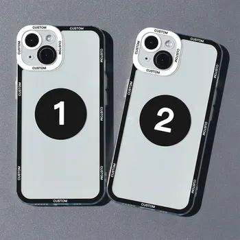 Asmens Custom Stiliaus Telefono dėklas skirtas IPhone 14 13 12 11 Pro Max mini X XS XR Max 6 7 8 Plus SE TPU atsparus smūgiams Aišku, galinis Dangtelis