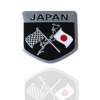 50mm*50mm Japonijos Japonijos Vėliavas Shield Emblema Metalo Ženklelis, Motociklas, Automobilis, Auto Sunkvežimis Transporto Lipdukai Šildomi Accessori Universalios