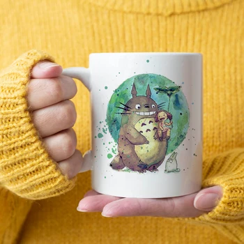 Išgydyti Totoro Mėgėjams Kavos Dovana Puodelis 11oz Karikatūros Keramikos Kūrybinis Arbatos Puodelio Pieno