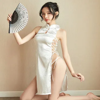 Kinijos stiliaus Moteriški Seksualus Bodycon Suknelė Cheongsam Aukštos Ritininės Strappy Clubwear Suknelės Tvarstis suknelė tinka visos dydis