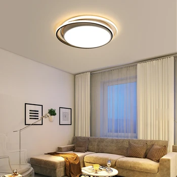 Šiuolaikinio gyvenimo kambario LED lubų šviesos, miegamasis, valgomasis apvalus lubų apšvietimo tyrimas tamsos šviesa liustra Lubų šviesos žibintai