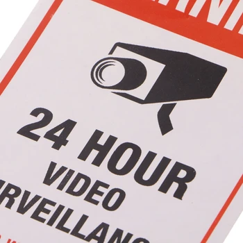 10vnt/daug Vandeniui PVC CCTV Vaizdo Stebėjimo Apsaugos Lipdukas, Įspėjamieji Ženklai, Lašas Laivybos Parama