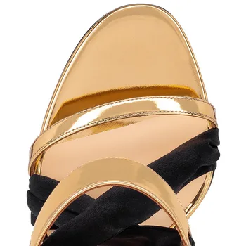 Foulard Eveningwear Sandalas Moterų Aukšto Kulno Strappy Sandalai Ponios Stiletto Kulniukai Aukso Black Pokylių Batai Raudonos Avalynė 2022