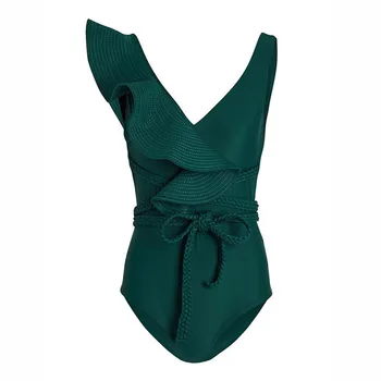 Žalia Susiėmę Kietas vientisas maudymosi kostiumėlis Moterų Vasarą Plaukimas Kostiumas Seksualus 2022 Prabanga Šortai Monokini Tvarstis Bourkini