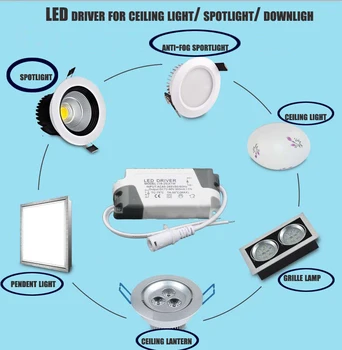 LED Driver Adapteris 18W-36W 12 300mA Maitinimo Apšvietimo Transformatorius LED Maitinimo LED Panel Šviesos Lubų Lempa Downlight Pardavimas