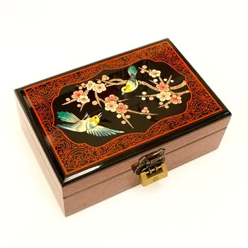 Rankų darbo Mediniai Juvelyrikos Dėžutės Kinų Klasikinės Estetikos Lacquerware Organizatorius Pastatytas Veidrodis, Moterims, Puikiai tinka Dovanų
