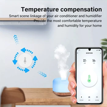 CORUI Tuya ZigBee 3.0 Smart Temperatūros Ir Drėgmės Jutiklis 