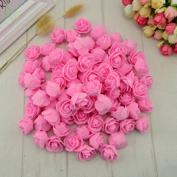 50 Vnt PE Putų Netikrą Gėlių, Rožių Galvos Dirbtinės Gėlės Pigūs Vestuvių Puošmena Scrapbooking Dovanų Dėžutė 