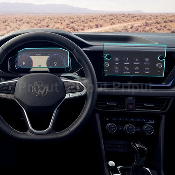 Automobilių Navigtion Grūdintas Stiklas LCD Ekrano Apsauginės Plėvelės Lipdukas Apsaugas VW Volkswagen Taos 2022 prietaisų Skydelio saugiklis