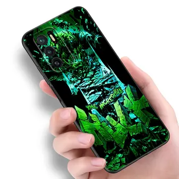 Neįtikėtinai Žalia Herojus Hulk Telefoną Atveju Xiaomi Redmi Pastaba 7 8 8T 9 9S 10 10S 10T 11 11S 4G 11E 11T Pro 5G Minkštos TPU Juodo Dangtelio