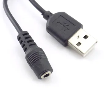 DC moterų Maitinimo lizdas USB A Male Plug 3,5 mm x 1.35 mm Kištuku Pratęsimo Linija, Kabelinė Už Barelį Jungtis, Maitinimo Laidas, USB 2.0 Male K5