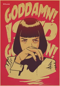 Pulp Fiction Plakatai Derliaus Popieriaus Retro anime plakatas plakatas Senovinių Namų Sienos lipdukas Dekoras Quentin Tarantino