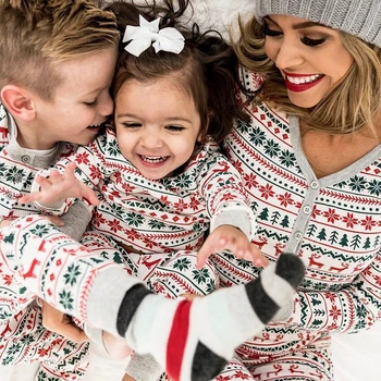 2022 Šeimos Kalėdų Atitikimo Pižama Nustatyti Kalėdos Suaugusių Vaikų Mama Ir Dukra, Tėvas, Sūnus Kūdikis Sleepwear Šeima Atrodo Komplektai