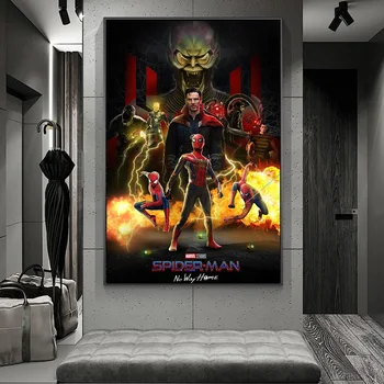 Marvel Spider-man Ne Pakeliui Namo Sienos Menas Drobė Paveikslų ant Sienos Moive Plakatai ir Spausdina Superhero Namų dekoro Nuotraukos